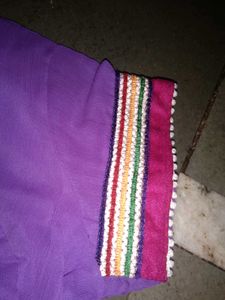 Purple &amp; Pink Embroidered Blouse