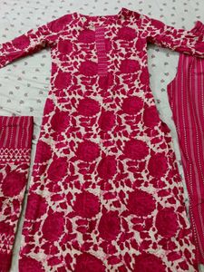 Beautiful Pink Printed Kurta with Pants