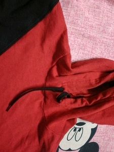 mens new hoodie red and black colour combination g