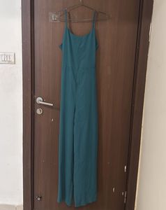 Kazo Teal Spaghetti Strap Jumpsuit