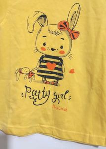 Yellow Preety Girl T-shirt For 4- 5 Year Baby