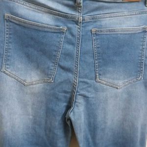 Blue Distressed Skinny Jeans