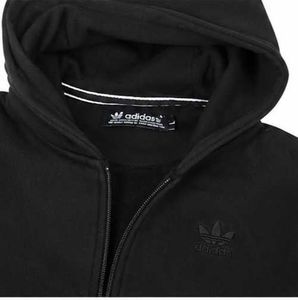 Unisex Adidas Black Zip-Up Hoodie