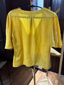 🇮🇳Freedom Sale🇮🇳Yellow Button-Down Blouse