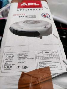 Powerful Electric Fan Heater (working Condition