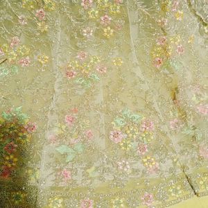 Heavy Embroidery Work Crop Top Set