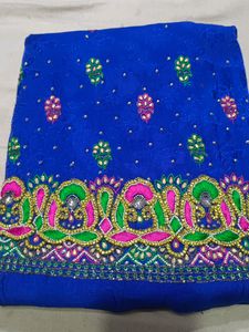 All Over Self Silk With Hand Work