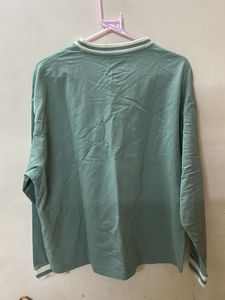 Mint Green Long Sleeve V-Neck Top