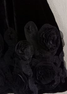 Sequinsn Flower Patch Velvet Dress