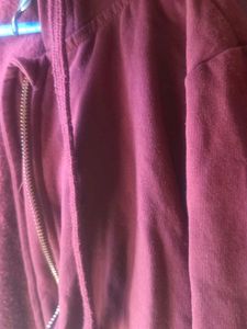Maroon Zip-Up Hoodie