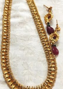 Traditional 1gm Gold Set with Ear Rings