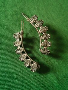 SILVER OXIDISED EARCUFFS