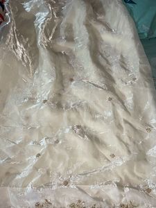 Embellished White Ethnic Blouse saree