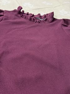 Chic Plum Textured Top