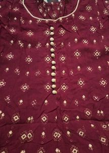 💜Dark Burgundy Anarkali Kurti