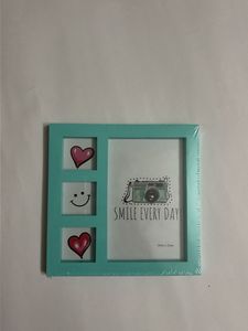Cute Photo Frame with Hearts &amp; Smile