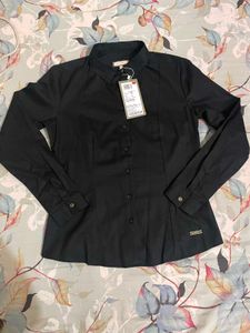 Allen Solly Classic Black Button-Up Shirt
