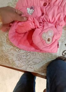 Pink 'Charming Kitty' Puffer Jacket
