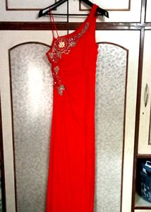 Hot Red Party Wear