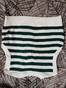 Striped Knit Vest - Trendy Layering