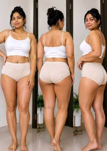 Women's Nude Seamless Full Brief Panty | 4XL