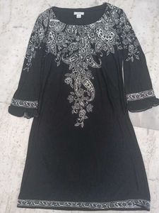 Black & White Print Dress