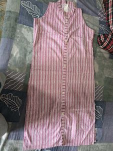 striped pink and white kurti