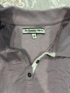Purple Striped Polo T-Shirt