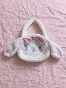 Cute White Fluffy Bunny Bag