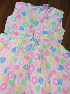 Cute Floral & Heart Print Dress