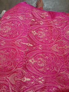 Vibrant Pink Brocade blouse material