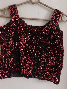Sparkling Sequin Blouse Strechable Unused