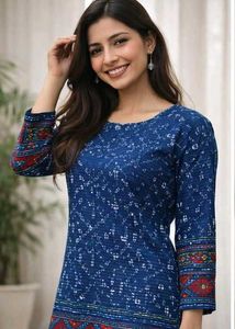 Elegant Blue Printed Kurta