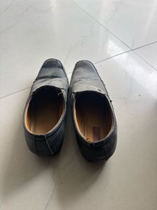 Men's Black Leather Loafers