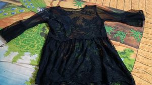 Black Stylish Net Top