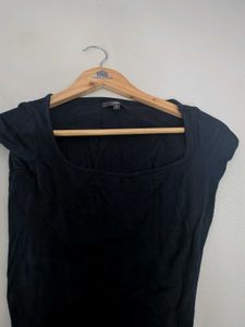Navy Blue Square Neck T-Shirt