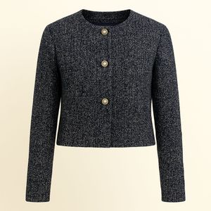 Chic Tweed Button-Up Jacket