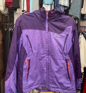 Purple Hooded Rain Jacket