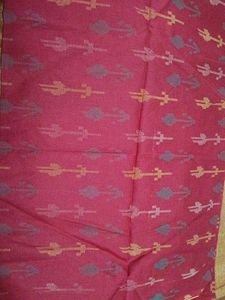 Vibrant Pink Ikat blouse material