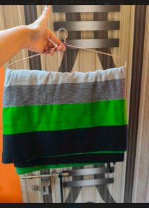 Vibrant Striped Saree with black petticoat