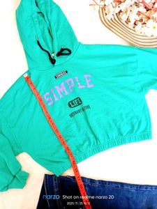 Stylish Teal Hoodie &amp; Jeans Set