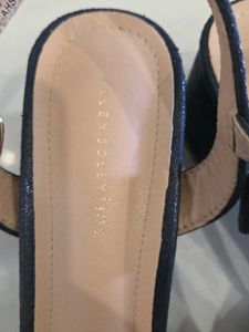 Navy Blue Strappy Block Heels