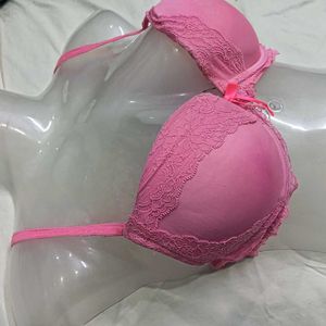Pink Lace ❤️‍🔥 Trim Padded Bra