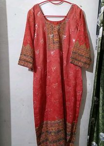 orange kurta set