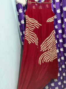 Elegant Maroon Kurta with golden Embroidery