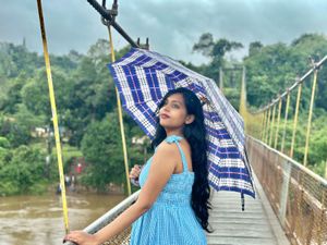 Chic Blue Gingham Summer Dress