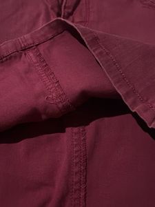 Vintage Burgundy Denim Mini Skirt