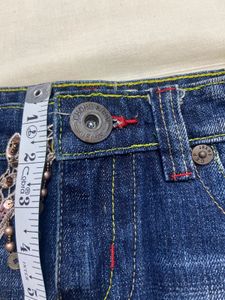 vintage Embellished Denim Mini Skirt