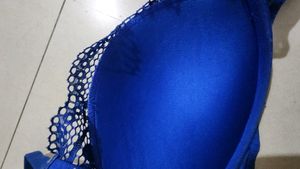 LA SENZA Royal Blue Sensual lace padded Bra