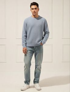 Blue Long Sleeve Pullover Sweater (Oversized)